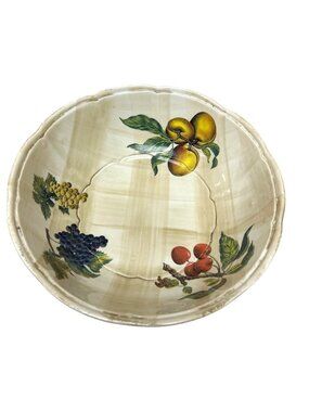 Vintage Ceramica Due Torri Pasta Bowl Round Garantito Per Alimentary 13" Italy